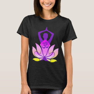 OM Namaste Spirituelle Lotus Blume Yoga Pose Pasta T-Shirt