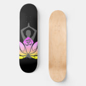 OM Namaste Spirituelle Lotus Blume Yoga Pose Skateboard (Vorderseite)