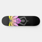 OM Namaste Spirituelle Lotus Blume Yoga Pose Skateboard (Horizontal)