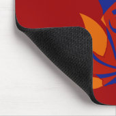 OM Namaste Spirituosen Lotus Blume Yoga on Crimson Mousepad (Ecke)