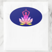 OM Namaste Spirituosen Lotus Blume Yoga Ovaler Aufkleber (Tasche)