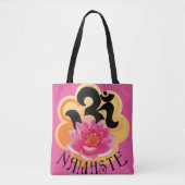 Om Namaste überall in gedruckter Tasche (Vorderseite)