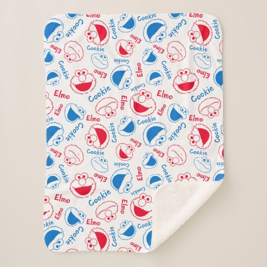 Om Nom Nom Comic Pattern Sherpadecke (Vorderseite)