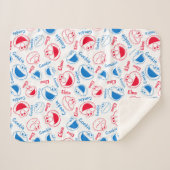 Om Nom Nom Comic Pattern Sherpadecke (Vorderseite (Horizontal))