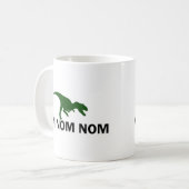 Om Nom Nom Dinosaur Rawr ist Hunger Kaffeetasse (Vorderseite Links)