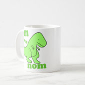 OM nom nom Dinosaurier chompss Kaffeetasse (Vorderseite Links)