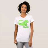 OM nom nom Dinosaurier isst T-Shirt (Vorne ganz)
