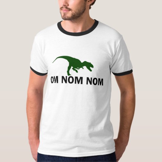 Om Nom Nom Funny Mens Shirt (Vorderseite)