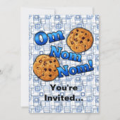 Om Nom Nom, Meme Liebe Cookies Einladung (Vorderseite)