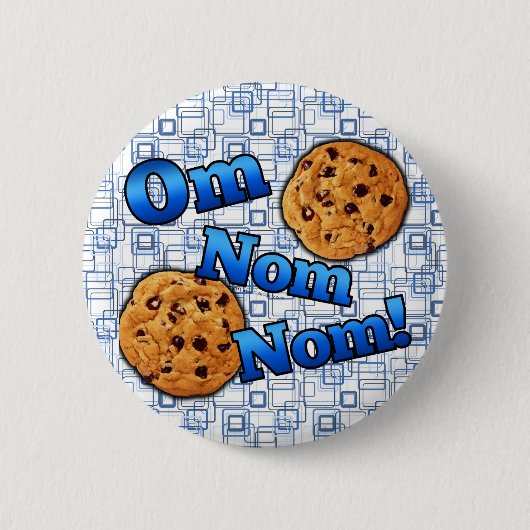 OM Nom Nom, Meme Liebe-Plätzchen Button (Vorderseite)