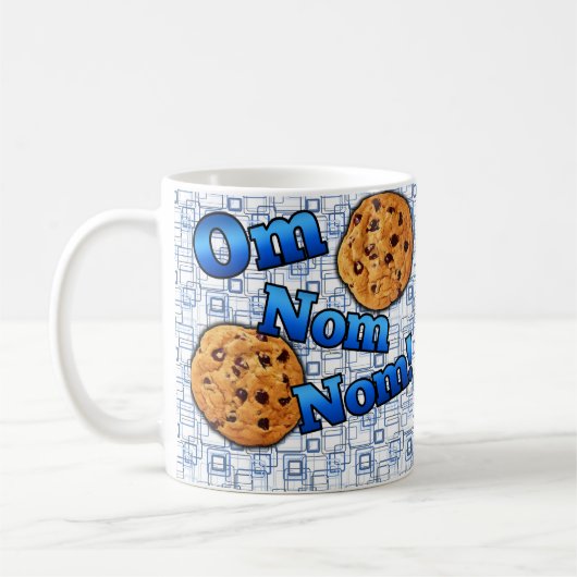 OM Nom Nom, Meme Liebe-Plätzchen Kaffeetasse (Links)