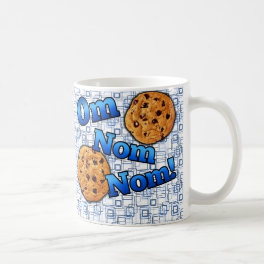 OM Nom Nom, Meme Liebe-Plätzchen Kaffeetasse (Rechts)