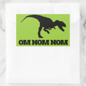 Om Nom Nom Rechteckiger Aufkleber (Tasche)