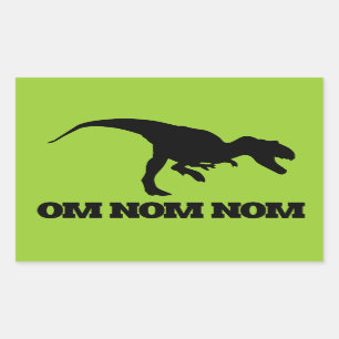 Om Nom Nom Rechteckiger Aufkleber