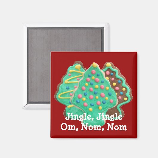 Om, Nom, Nom Weihnachts-Cookie Magnet (Vorderseite/Rückseite)