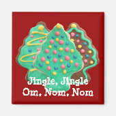 Om, Nom, Nom Weihnachts-Cookie Magnet (Vorne)