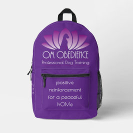 Om Obedience Backpack (Royal Lila) Bedruckter Rucksack