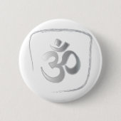 Om oder Om Mantra Meditation Button (Vorderseite)