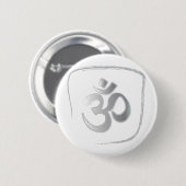 Om oder Om Mantra Meditation Button (Vorne & Hinten)