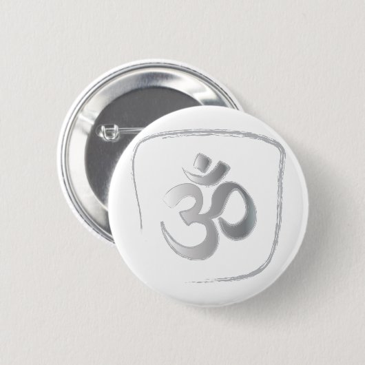 Om oder Om Mantra Meditation Button (Vorne & Hinten)