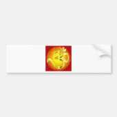 Om oder OM-Symbol in den Gelbs u. in den Rottönen Autoaufkleber (Vorne)