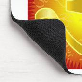 Om oder Om-Symbol in Gelb und Rot Mousepad (Ecke)