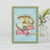 OM of India - Grußkarte Ankündigung (Stehend Vorderseite)