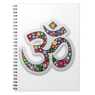 Om Ohm Aum Namaste Yoga-Symbol Notizblock