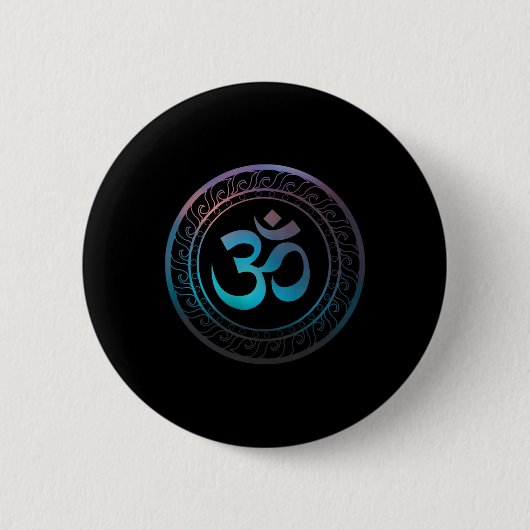 Om Ohm Aum Symbol Spiritual Yoga Gift _2  Button (Vorderseite)