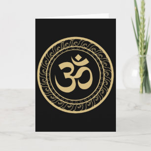 Om Ohm Aum Symbol Spiritual Yoga Karte