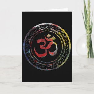 Om Ohm Aum Symbol Spirituelles Yoga-Geschenk  Karte