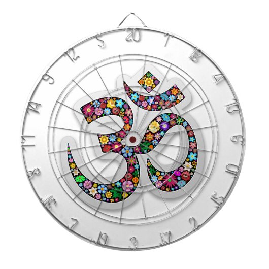 Om Ohm Om Namaste Yoga-Symbol Dartscheibe (vorne)