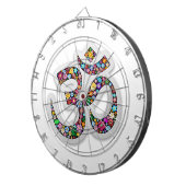 Om Ohm Om Namaste Yoga-Symbol Dartscheibe (Vorderseite rechts)