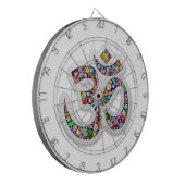 Om Ohm Om Namaste Yoga-Symbol Dartscheibe (Vorderseite Links)