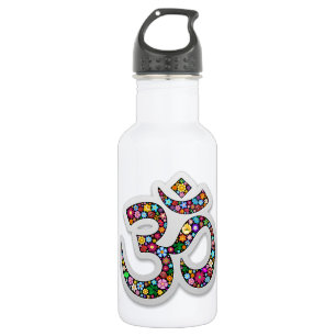 Om Ohm Om Namaste Yoga-Symbol Edelstahlflasche