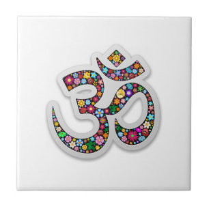 OM-Ohm-Om Namaste Yoga-Symbol Fliese