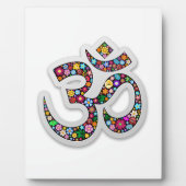Om Ohm Om Namaste Yoga-Symbol Fotoplatte (Vorderseite)