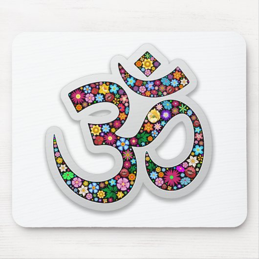 Om Ohm Om Namaste Yoga-Symbol Mousepad (Vorne)