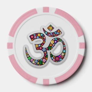 OM-Ohm-Om Namaste Yoga-Symbol poker_chip Pokerchips