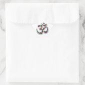 Om Ohm Om Namaste Yoga-Symbol Stern-Aufkleber (Tasche)