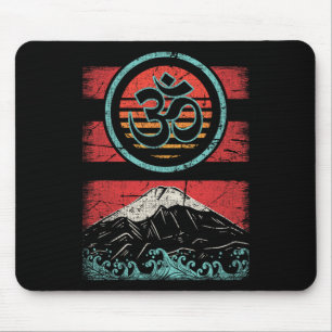Om Ohm Symbol Retro Vintage 80er Jahre Stil Medita Mousepad