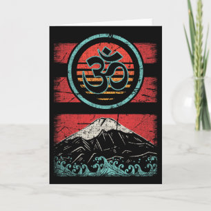 Om Ohm Symbol Retro Vintage 80er Stil Meditation Y Karte