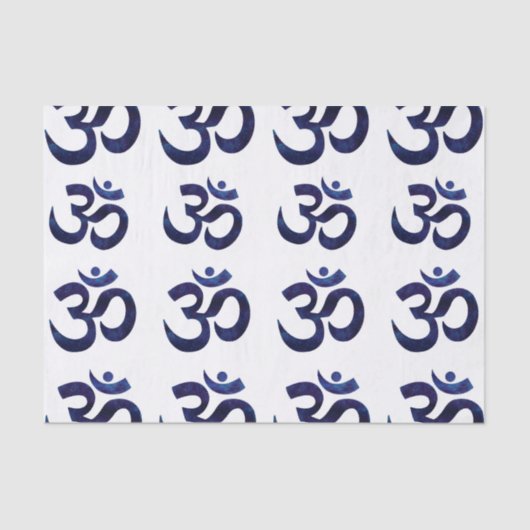 Om Ohm Symbol Signature Yoga Meditation Zen Muster Seidenpapier (Vorderseite)
