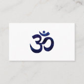 Om Ohm Symbol Signature Yoga Meditation Zen Visitenkarte (Vorderseite)