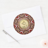 OM OM Earthy Gold Mandala Meditation Yoga Sticker (Umschlag)
