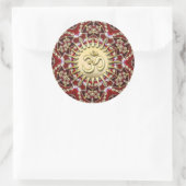 OM OM Earthy Gold Mandala Meditation Yoga Sticker (Tasche)