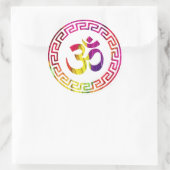 Om, Om Hindu, Om Symbol, Om Logo, Om Runder Aufkleber (Tasche)