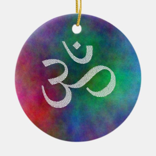 Om — Om Keramikornament (Vorne)