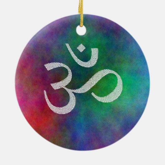 Om — Om Keramikornament (Hinten)
