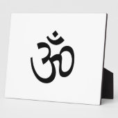 Om Om Kontur Icon, Hinduismus Symbol, Schwarz-weiß Fotoplatte (Seite)